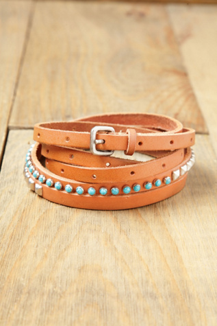 Stone Studded Double Wrap Belt