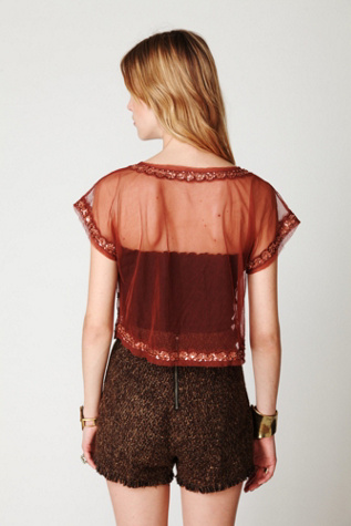 Crafty Embellished Crop Tee