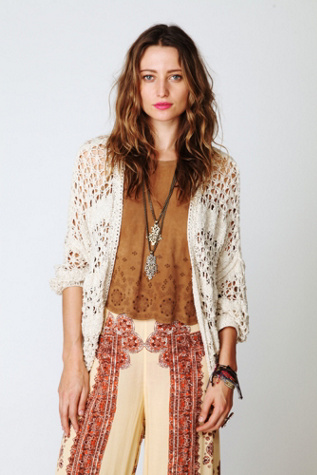 Crochet Bubble Hem Cardi
