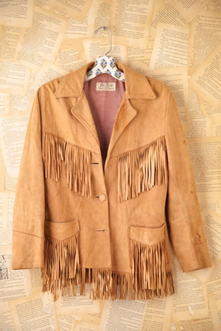 Vintage Leather Fringe Jacket