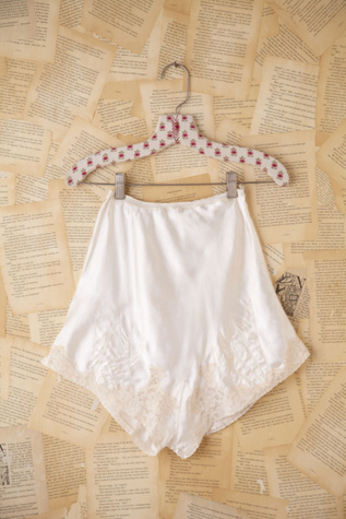 Free People Vintage Silk Slip Shorts in vintage-skirts