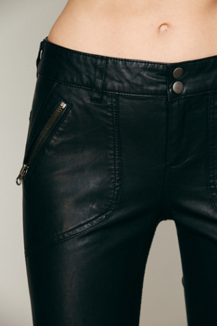 Rocker Vegan Leather Cropped Skinny