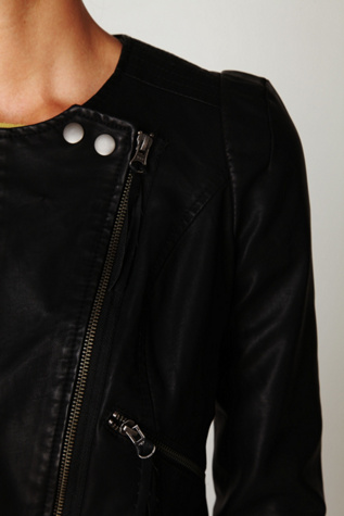 Double Breasted Vegan Leather Jacket