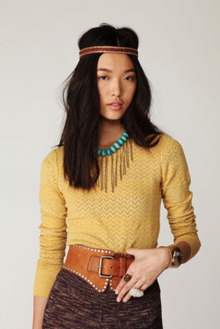 Sheer Stripe Pullover