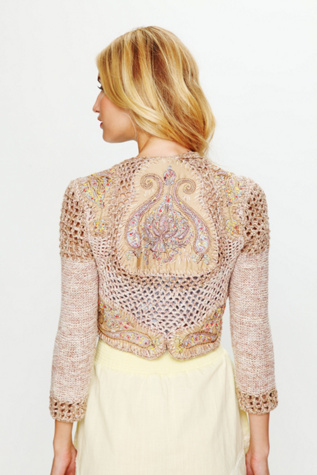 Paisley Cropped Sweater