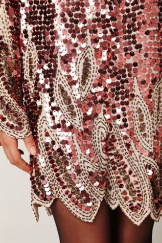 Long Sleeve Pailettes Dress