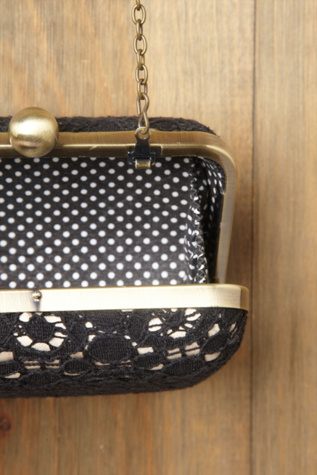 Black Crochet with Brass