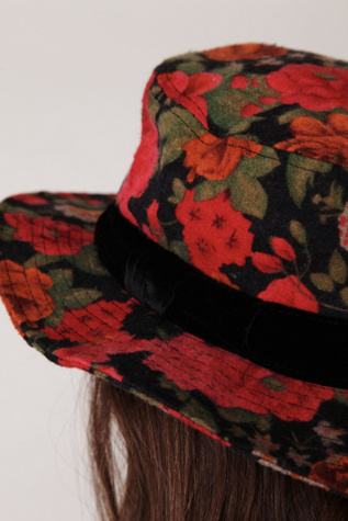 Winter Floral Boater