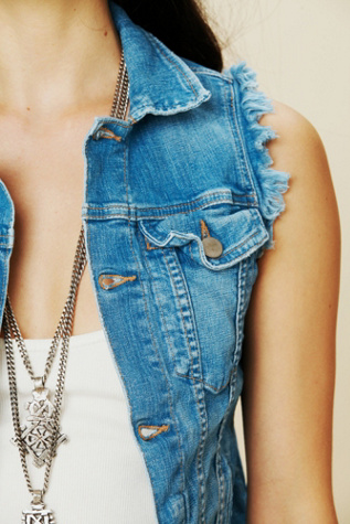 Cut Off Denim Vest