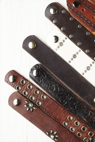 Leather Belt Bracelet