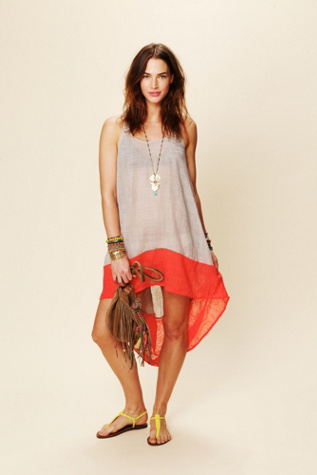 Hi Low Color Block Dress