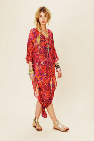 Long Chiffon Poncho Dress