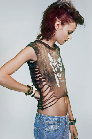 We The Free Cougar Shredded Tee