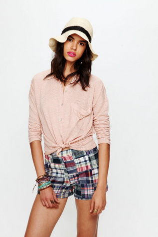 FP Madras Plaid High Waisted Shorts