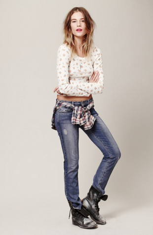 Vintage Thrift Wash Straight Leg Denim