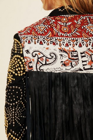 Studded Fringe Blazer