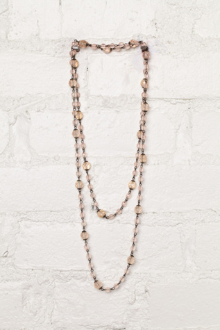 Vintage Dusty Rose Bead Necklace