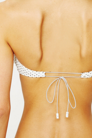 Small Dot Ruffle Bandeau