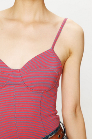 Stripe Jersey Corset Cami