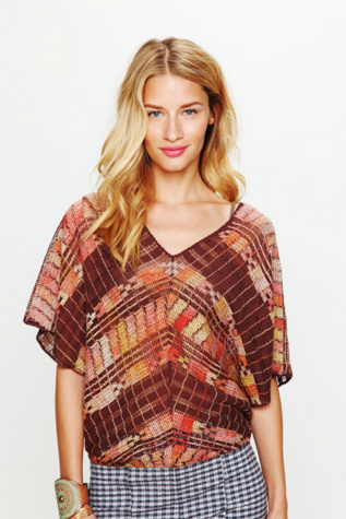 Colorblock Short Sleeve Sweater