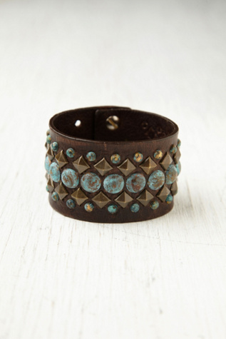 Turquoise Studded Belt Bracelet