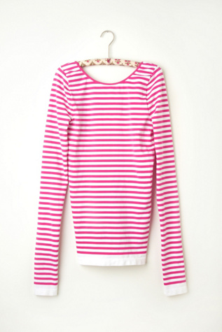 Dark Pink/White Stripe
