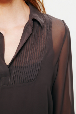 Poly Georgette Pullover with Pleats