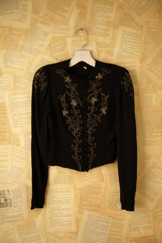 Vintage Embroidered Dress Top