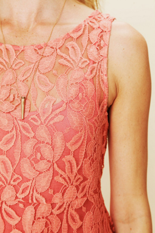 Sleeveless Miles of Lace Dress