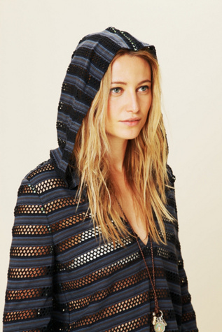 Parallel Crochet Hooded Tunic