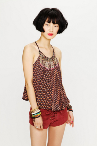 FP ONE Marigold Embroidered Tank