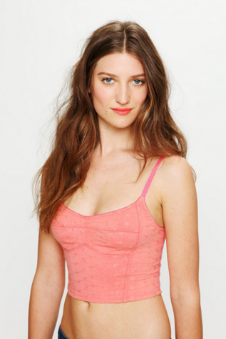 Stretch Eyelet Crop Bra in clothes-layering