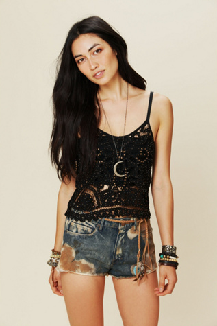 Intimately Free People Beaded and Studded Battenburg Crop Cami in tank-tops