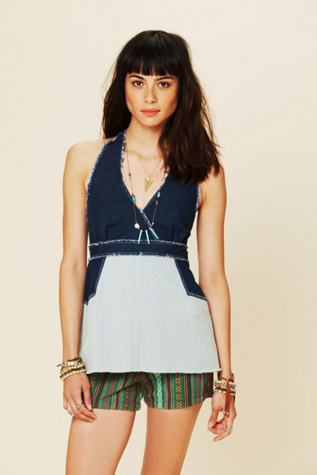 Denim Halter Top