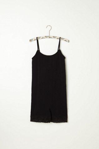 Lace Trim Seamless Romper