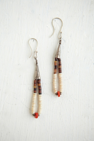 Vintage Heishi Bead Earrings
