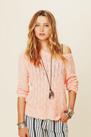 Free People Beach Cable Pullover