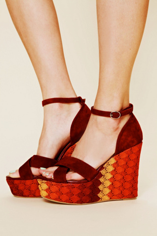 Wine Suede Lace