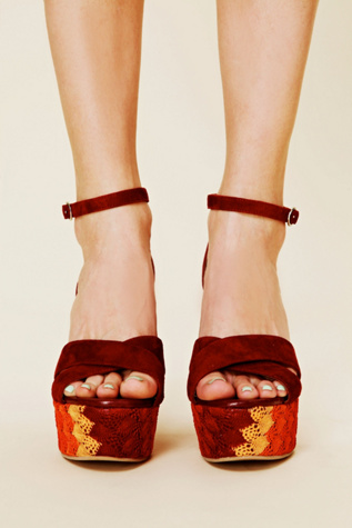 Wine Suede Lace