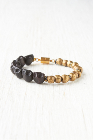 Ebony Skull Bracelet