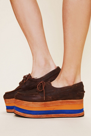 Jeffrey Campbell Carmel Stacked Boatshoe
