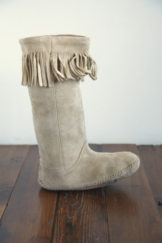 Vintage Fringe Moccasins