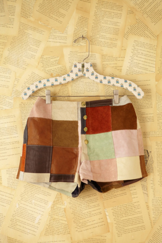 Free People Vintage Patchwork Shorts in vintage-skirts