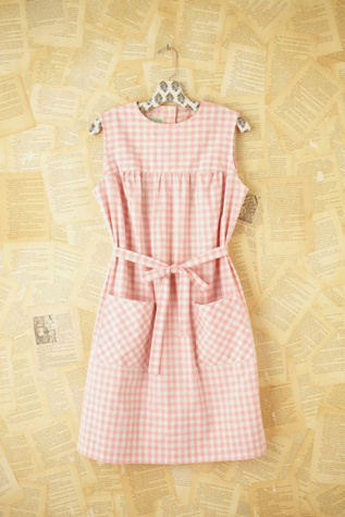 Vintage Gingham Shift Dress