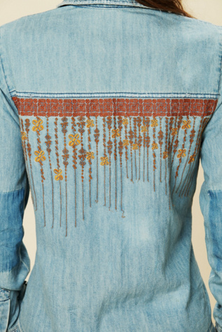 Embroidered Denim Shirt