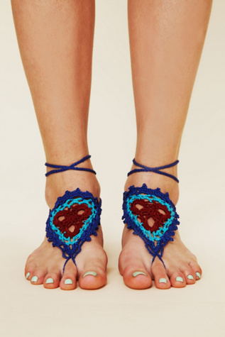 Crochet Sun Foot Tie
