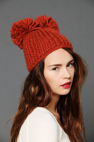 Double Pom Pom Beanie