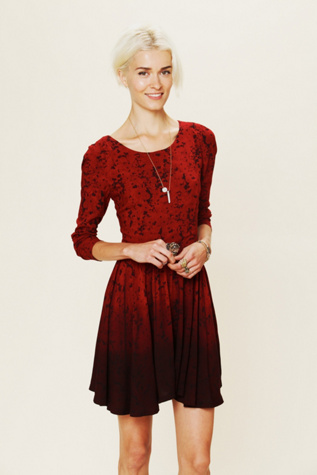 Overdyed Red Floral