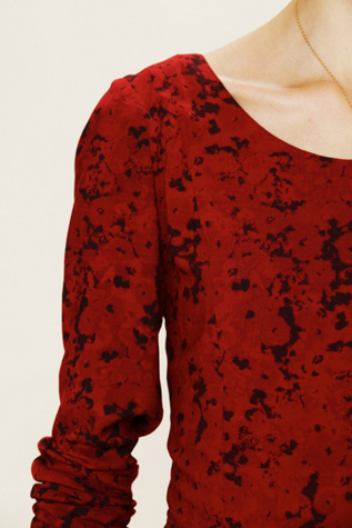 Overdyed Red Floral