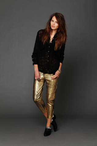 Fear and Loathing Gold Leather Pants
